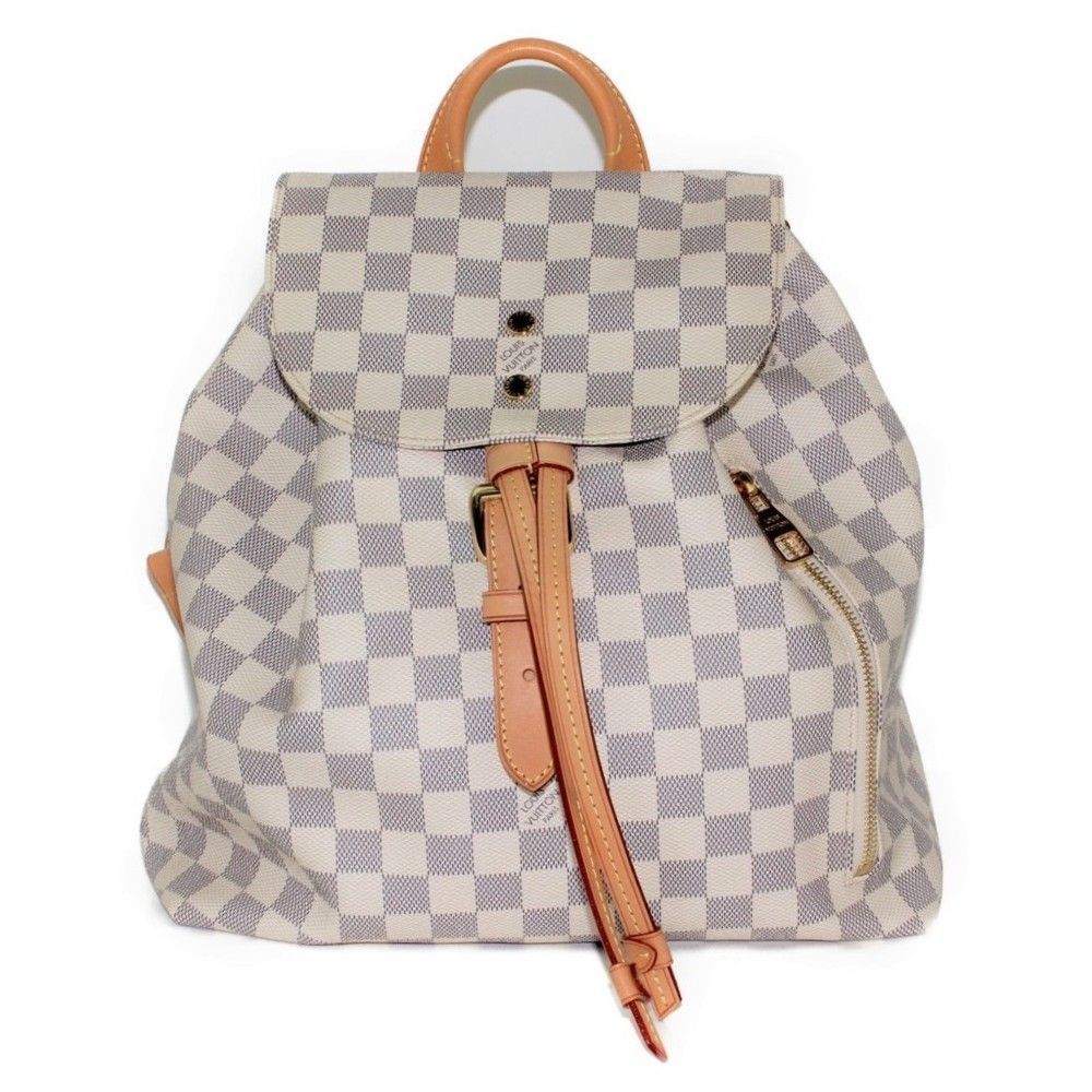Louis Vuitton Speron Damier Azur White Gray Pink Rucksack Backpack